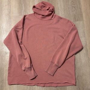 Aerie Women's Dusty Rose Turtleneck Sweatshirt
